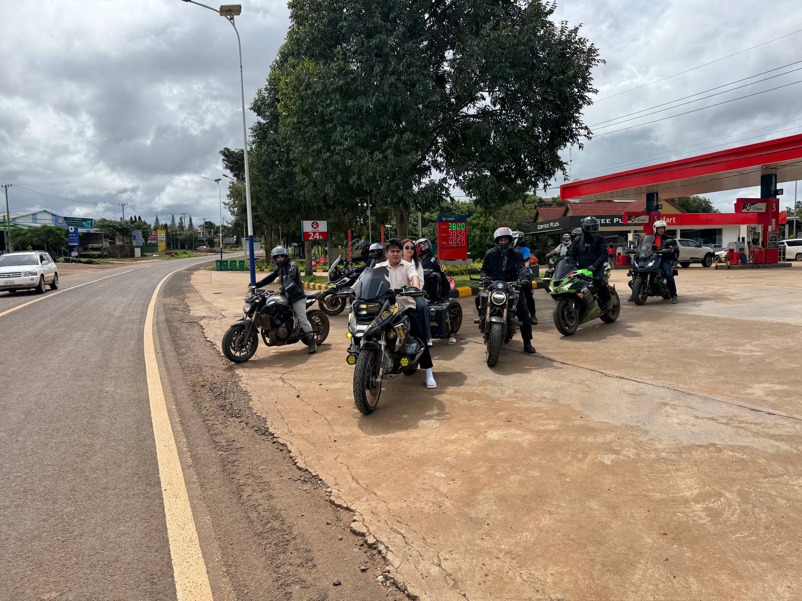 Filling gasoline at Mondulkiri